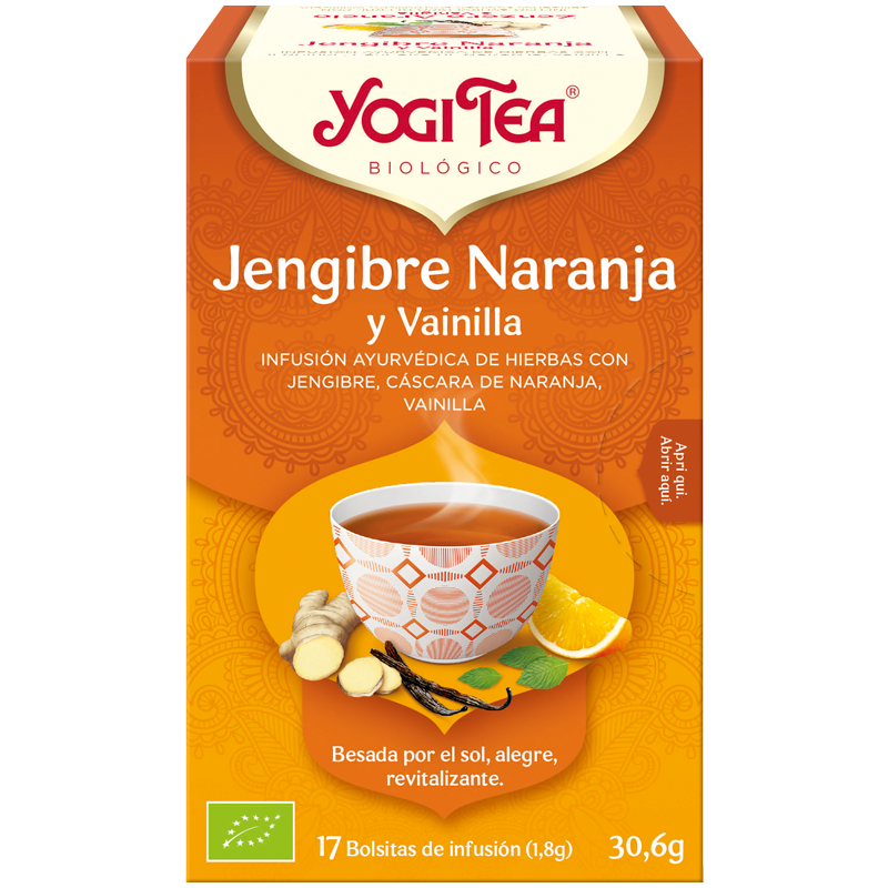 Yogi Tea jengibre, naranja y vainilla