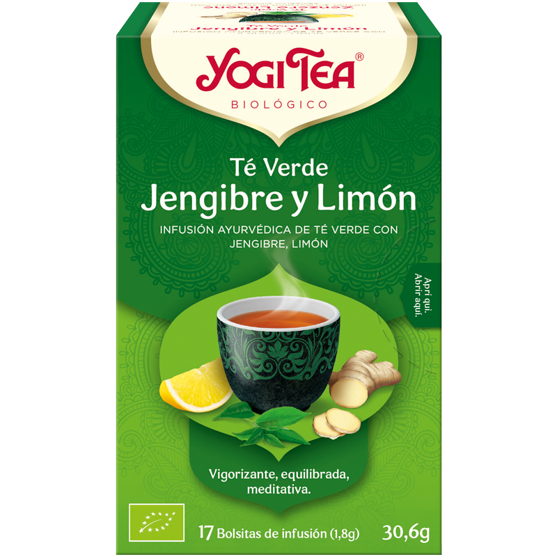 Yogi Tea té verde jengibre y limón