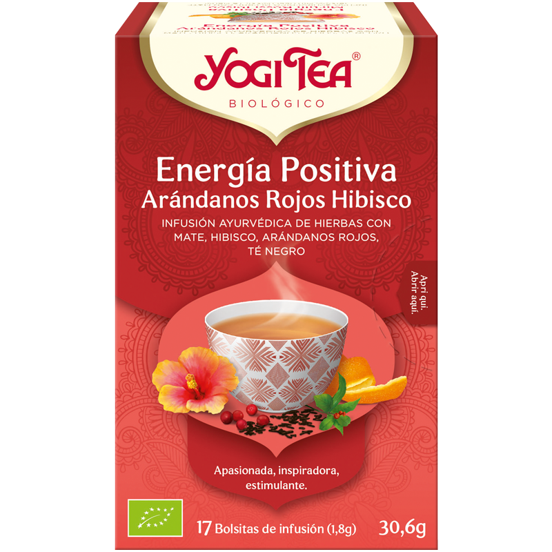Yogi Tea energía positiva arándanos hibisco