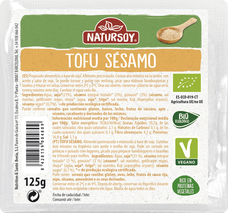 Tofu con sésamo