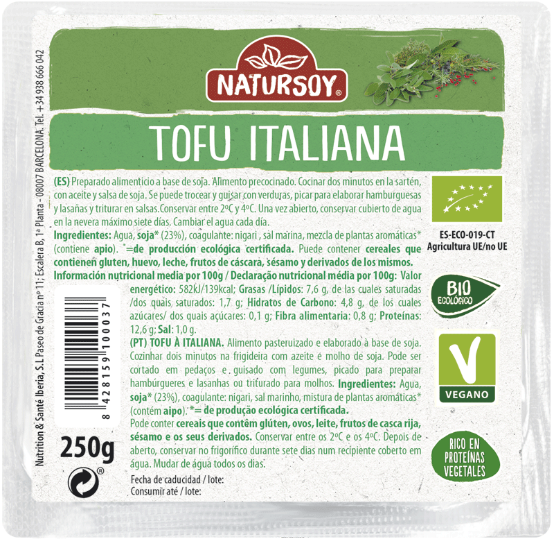 Tofu a la italiana