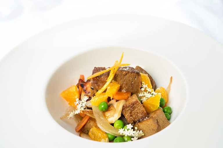 Seitán a la naranja